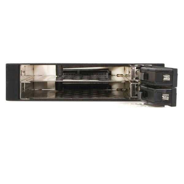 StarTech.com HSB220SAT25B panel para bahía de discos 8.89 cm (3.5") Panel embellecedor frontal Negro