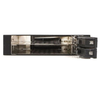 StarTech.com HSB220SAT25B panel para bahía de discos 8.89 cm (3.5") Panel embellecedor frontal Negro