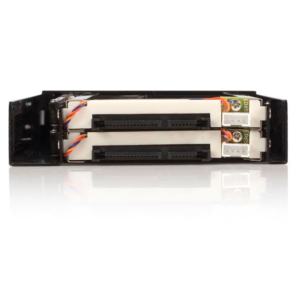 StarTech.com HSB220SAT25B panel para bahía de discos 8.89 cm (3.5") Panel embellecedor frontal Negro
