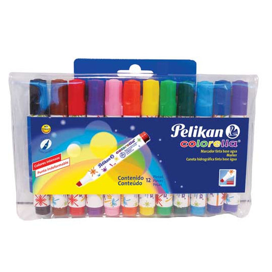 Marcador Pelikan Colorella Tinta Base Agua Colore Surtidos C/12 Pzas