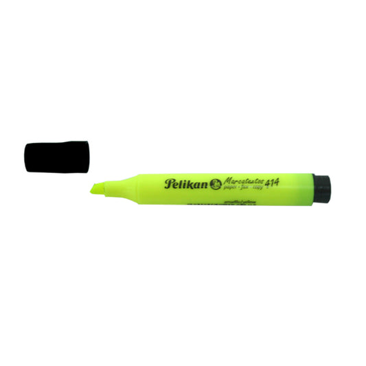 Marcador Resaltador Pelikan 414 Color Amarillo C/10 Pzas
