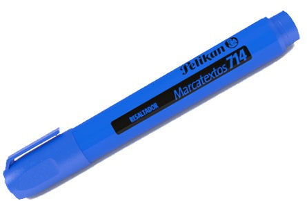 Marcador Resaltador Pelikan Textmarker 714 Color Azul C/10 Pzas