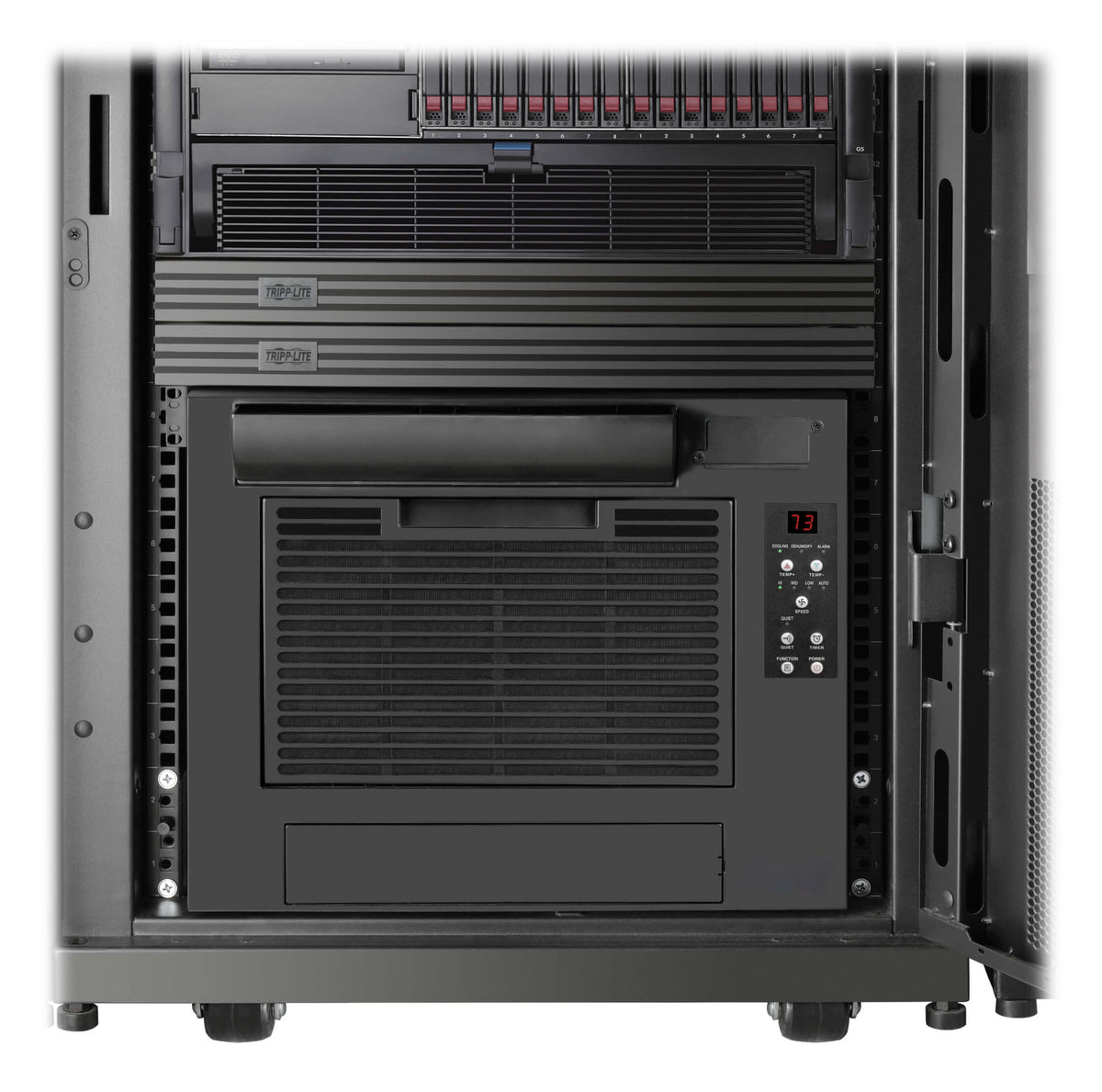 Tripp Lite SRCOOL7KRME equipo de refrigeración para rack 1020 W Negro 8U 93.56 L/s Pantalla incorporada LCD