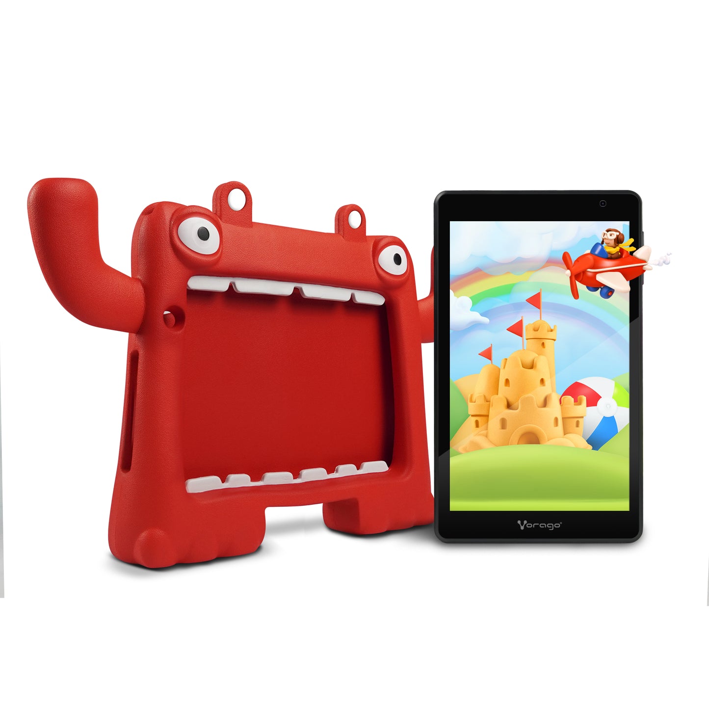 Tableta Vorago 8" PAD-8-KIDS Quadcore 64GB Ram 4GB 2MP/5MP Android 13 Funda Roja