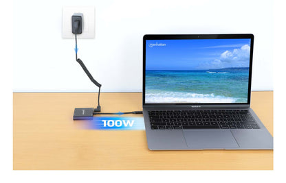 Convertidor USB-C Manhattan a HDMI 2 puertos 4K - MST