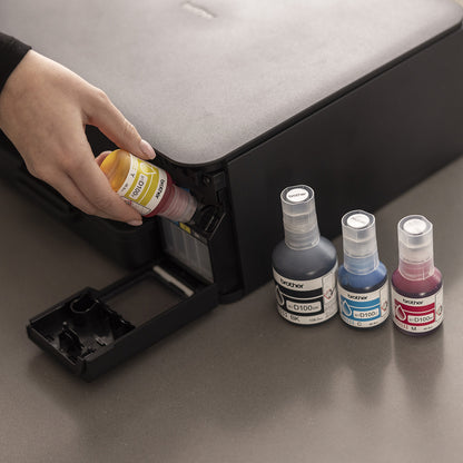Impresora 3 en 1 DCP-T230 Brother Inyección de Tinta a Color InkBenefit Tank para Imprimir Escanear y Copiar