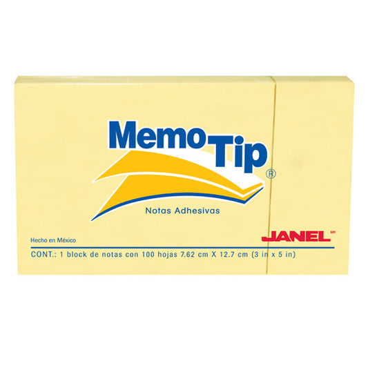 Notas Adhesivas Janel Memo Tip 3x5" con 6 blocks de 100 hojas c/u