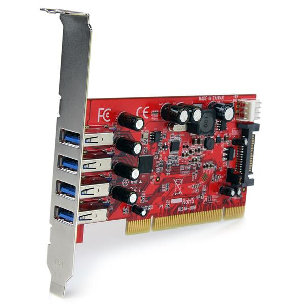StarTech.com PCIUSB3S4 tarjeta o adaptador de interfaz USB 3.2 Gen 1 (3.1 Gen 1)