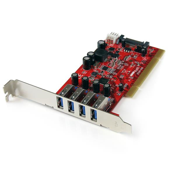 StarTech.com PCIUSB3S4 tarjeta o adaptador de interfaz USB 3.2 Gen 1 (3.1 Gen 1)