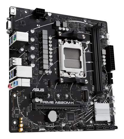 Tarjeta Madre Asus PRIME A620M-K 2xDDR5 96GB 6400Mhz HDMI VGA PCIe 4.0 M.2 S AM5 Ryzen mATX