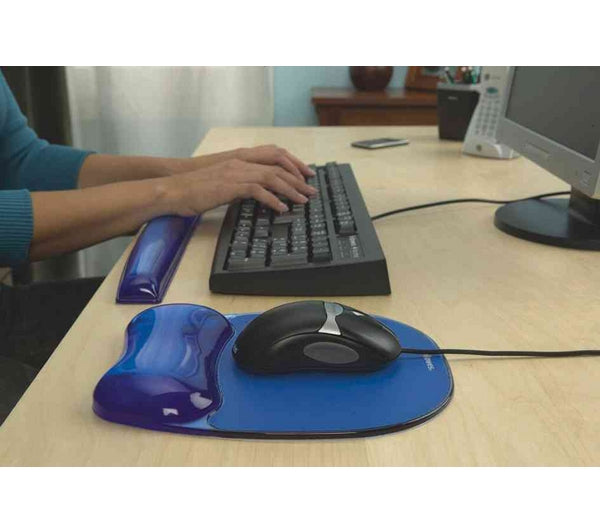 Reposa Muñecas Fellowes para Teclado de Gel Crystal Color Azul
