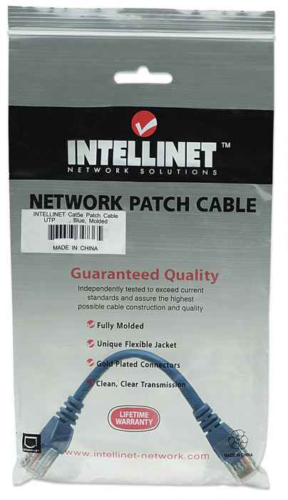 Intellinet 318129 cable de red Azul 0.5 m U/UTP (UTP)