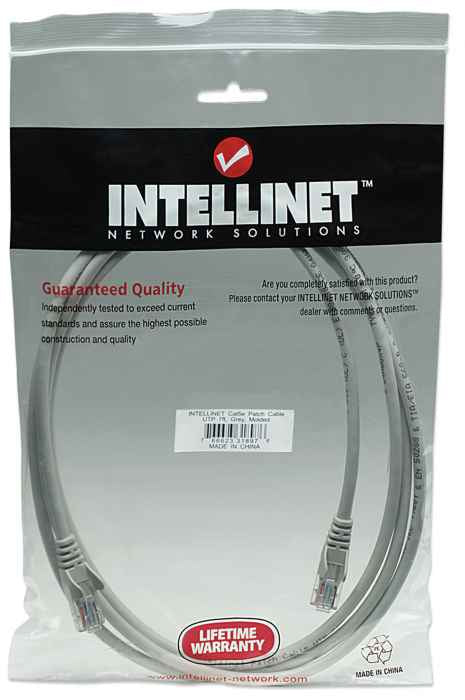 Cable Patch Intellinet 2.0m(7.0f) Cat 5e UTP Color Gris