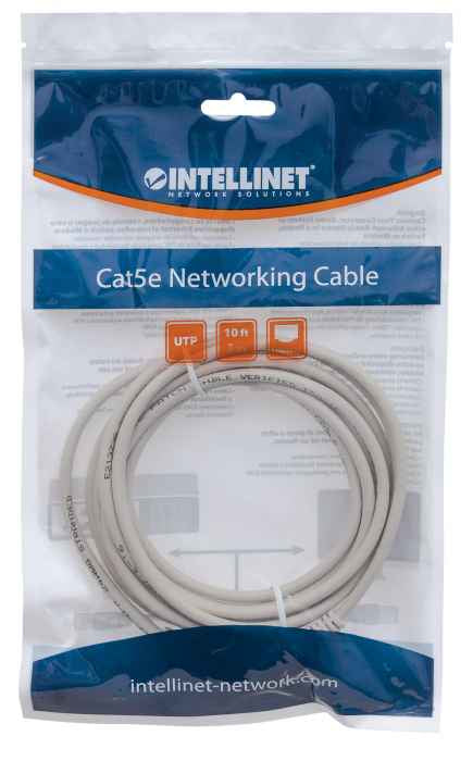 Intellinet 319768 cable de red Gris 3 m U/UTP (UTP)
