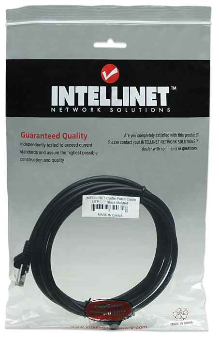 Intellinet 320771 cable de red Negro 5 m U/UTP (UTP)