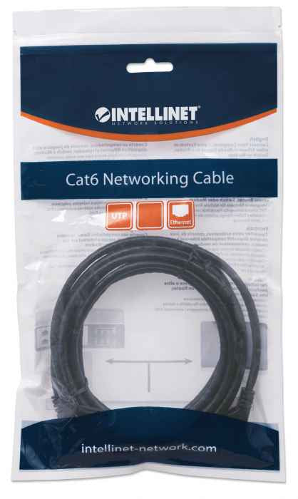 CABLE INTELLINET PATCH CAT 6  5.0M(16.4F) UTP NEGRO