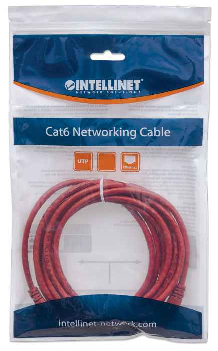 Cable Intellinet Red Cat6 UTP RJ45 M-M 1.5m Color Rojo