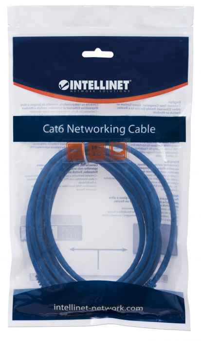 Cable Patch Intellinet 3.0m(10.0F) Cat 6 UTP Color Azul
