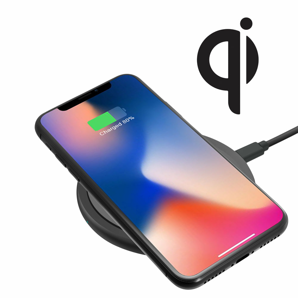 Cargador Inalámbrico Argomtech Rápido 15W Con Certificación QI /FCC Micro USB Color Negro