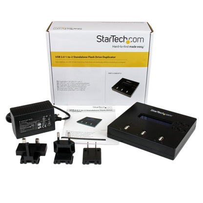 StarTech.com USBDUP12 duplicador de datos o soporte Duplicador de unidades flash USB Azul 2 copias