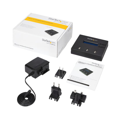 StarTech.com USBDUP12 duplicador de datos o soporte Duplicador de unidades flash USB Azul 2 copias