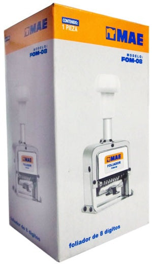 Foliador Mae FOM-08 Semiautomático de 8 Dígitos