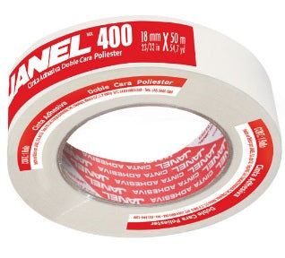 CINTA ADHESIVA JANEL DOBLE CAPA POLIESTER 400 18 X 50