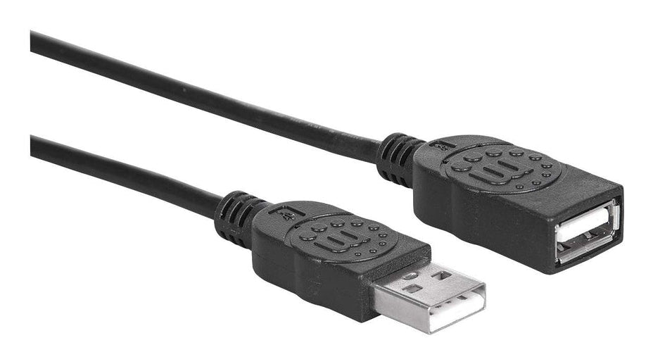 Cable Manhattan Extensión USB 2.0 Alta Velocidad 1.8m Color Negro