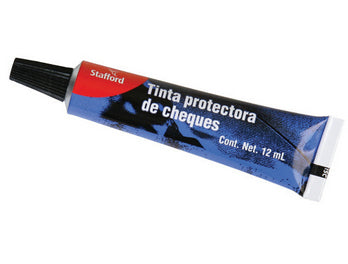Tinta Protectora Stafford para Cheques Negra 12Ml