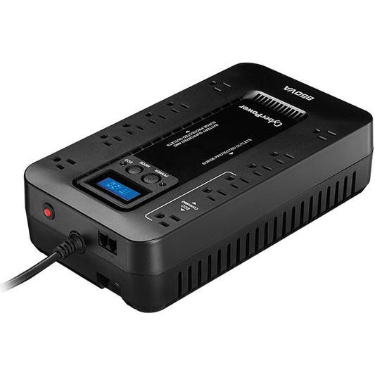 CyberPower EC850LCD sistema de alimentación ininterrumpida (UPS) Línea interactiva 0.85 kVA 510 W 12 salidas AC