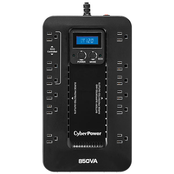 CyberPower EC850LCD sistema de alimentación ininterrumpida (UPS) Línea interactiva 0.85 kVA 510 W 12 salidas AC