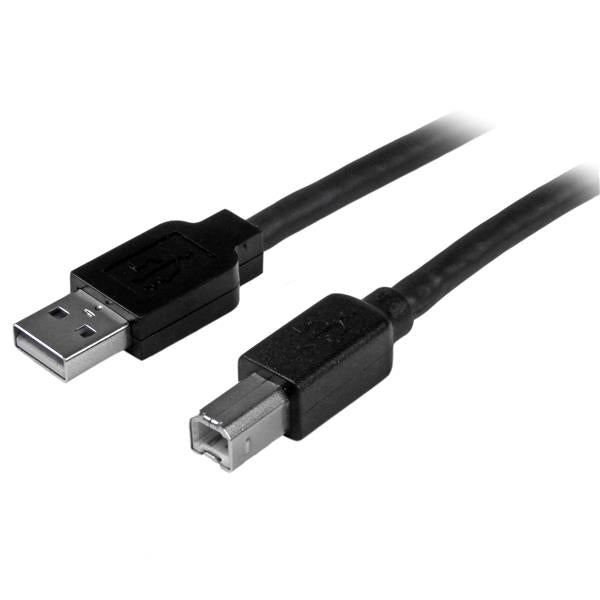 StarTech.com 15m USB 2.0, M/M cable USB 0.48 Gbit/s Aluminio, Negro