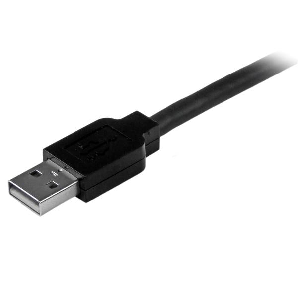 StarTech.com 15m USB 2.0, M/M cable USB 0.48 Gbit/s Aluminio, Negro