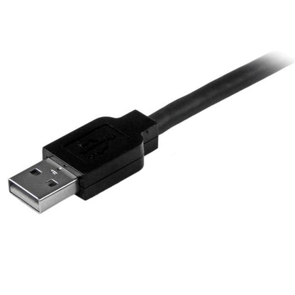 StarTech.com 15m USB 2.0, M/M cable USB 0.48 Gbit/s Aluminio, Negro