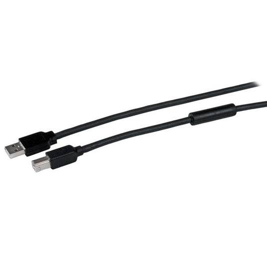 StarTech.com 15m USB 2.0, M/M cable USB 0.48 Gbit/s Aluminio, Negro