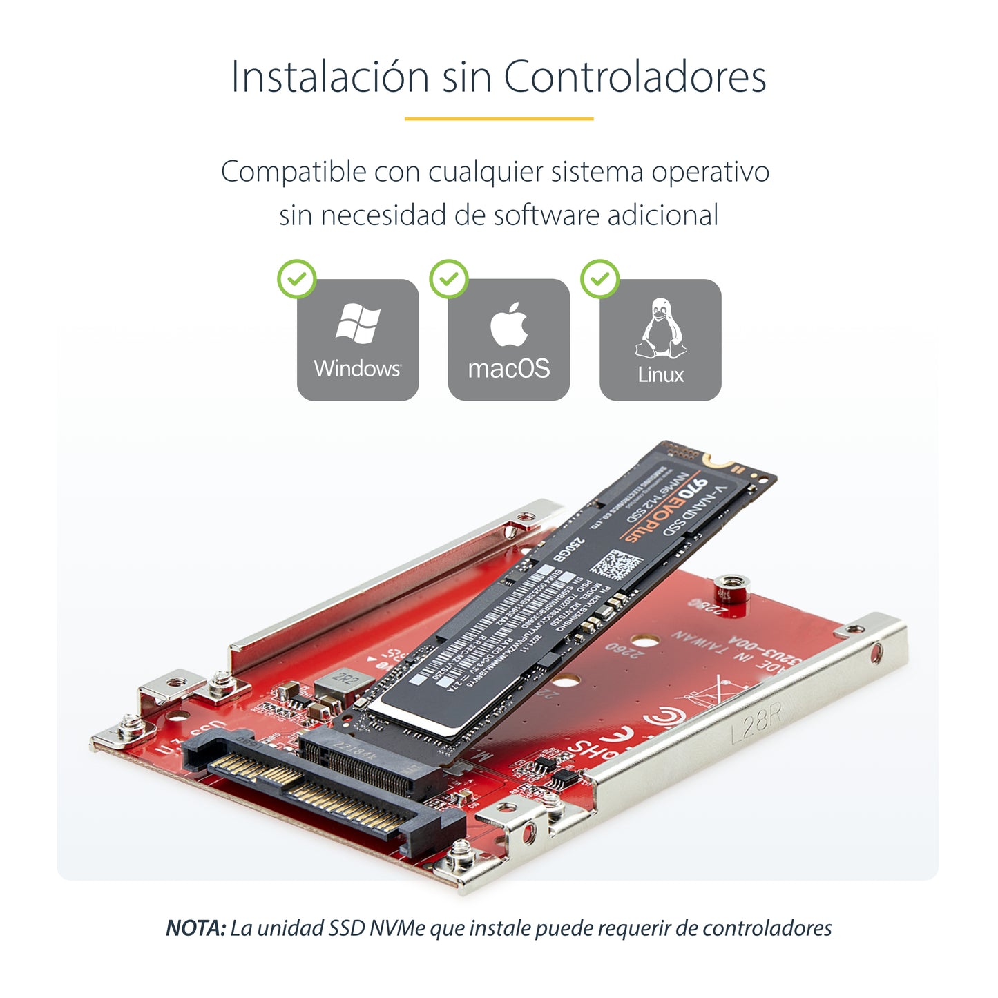 StarTech.com 1M25-U3-M2-ADAPTER tarjeta o adaptador de interfaz Interno