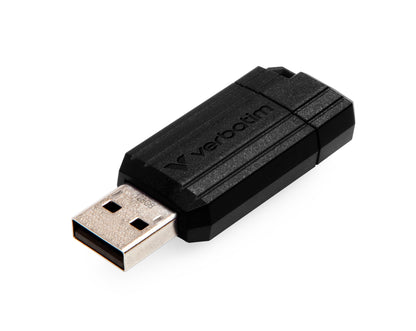 Memoria USB Verbatim PinStripe de 128 GB Color Negro