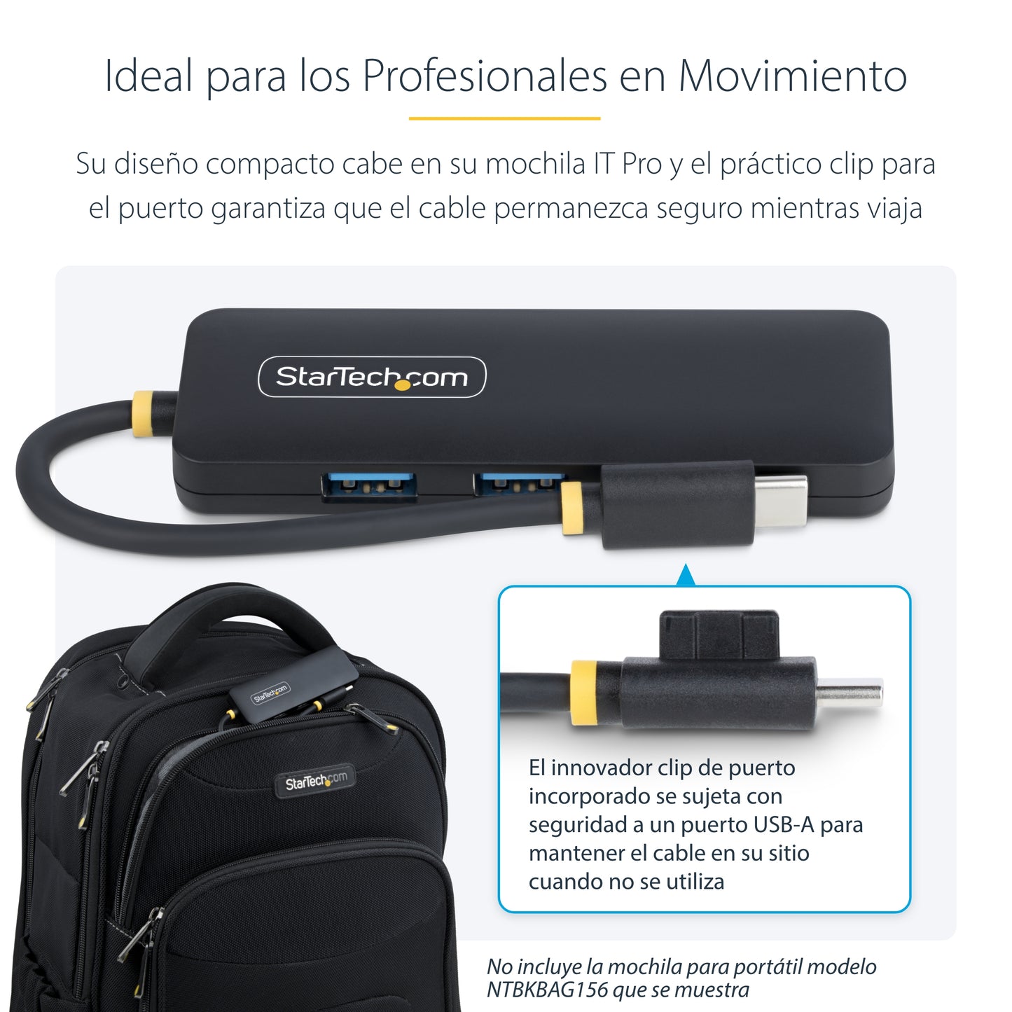 StarTech.com H5C4A-USB-HUB nodo concentrador USB 3.2 Gen 1 (3.1 Gen 1) Type-C 5000 Mbit/s Negro