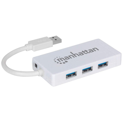 Hub Manhattan USB 3.0 con 3 Puertos/Adaptador Gigabit Ethernet