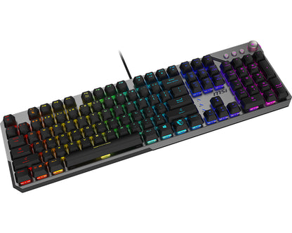 Teclado Gamer MSI STRIKE 600 SILENT LED RGB Mecánico Membrana Alámbrico USB Negro Inglés