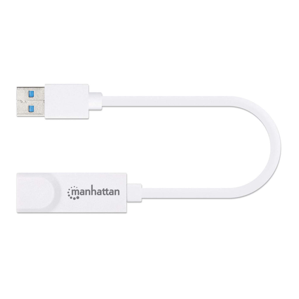 Adaptador Manhattan Súper Velocidad USB 3.0 a RJ-45 GB Ethernet Color Blanco