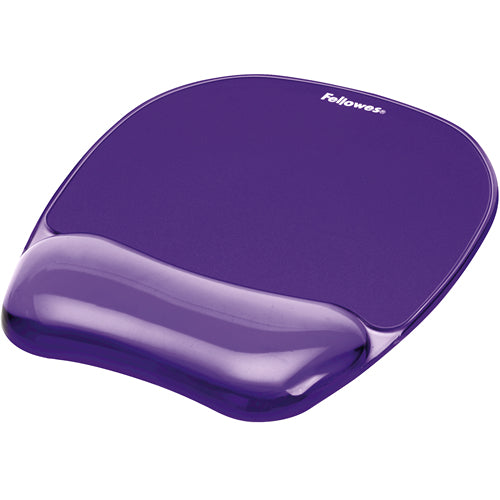 Mouse Pad Fellowes con Reposamuñecas de Gel Crystal Color Violeta