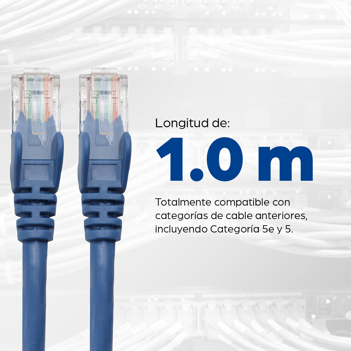Cable Patch Intellinet 1.0m(3.0F) Cat 6 UTP Color Azul
