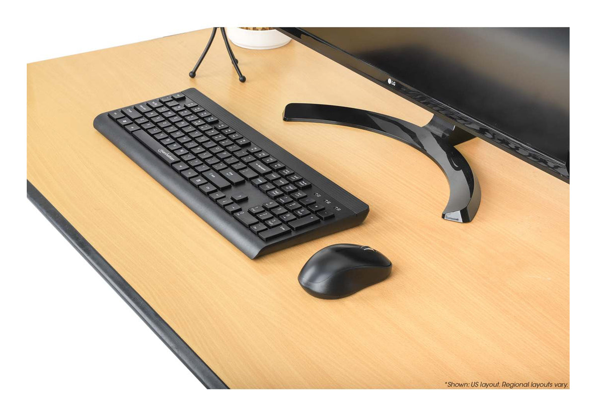Teclado y Mouse Optico Inalambrico Manhattan 2.4G Negro combo
