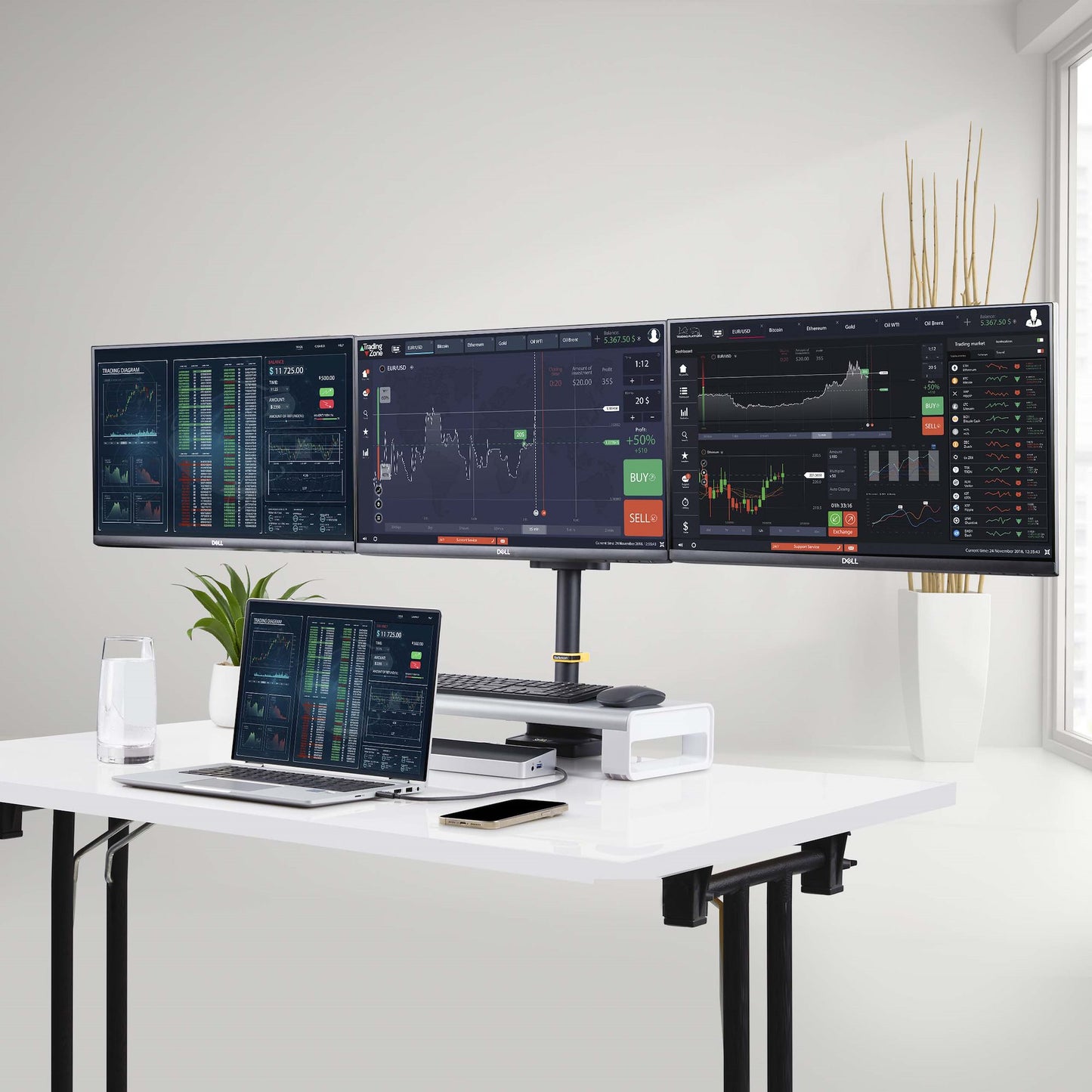 StarTech.com 3MP2AG-MONITOR-ARM soporte para pantalla plana 68.6 cm (27") Escritorio Negro