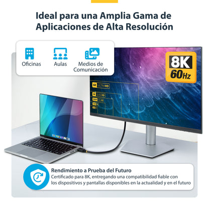 StarTech.com HDMI21-CBL-8K60-2M cable HDMI HDMI Tipo A (Estándar) Negro