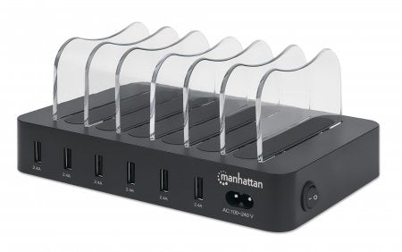 Estación de carga Manhattan USB-A  6 dispositivos 50W