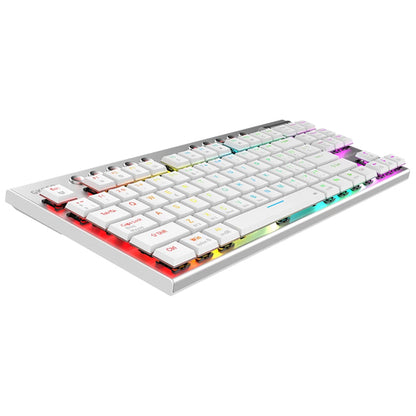 Balam Rush BR-940412 teclado Juego USB + Bluetooth QWERTY Español, Inglés Blanco