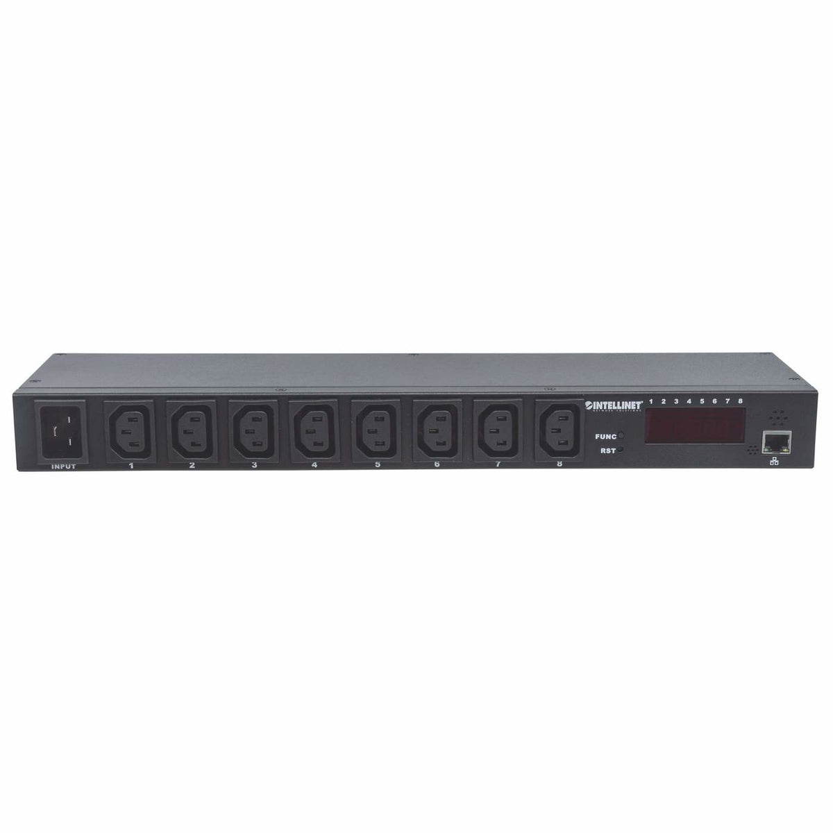 Barra PDU Intellinet Multicontactos 8 Salidas Montaje en Rack 19" Color Negro