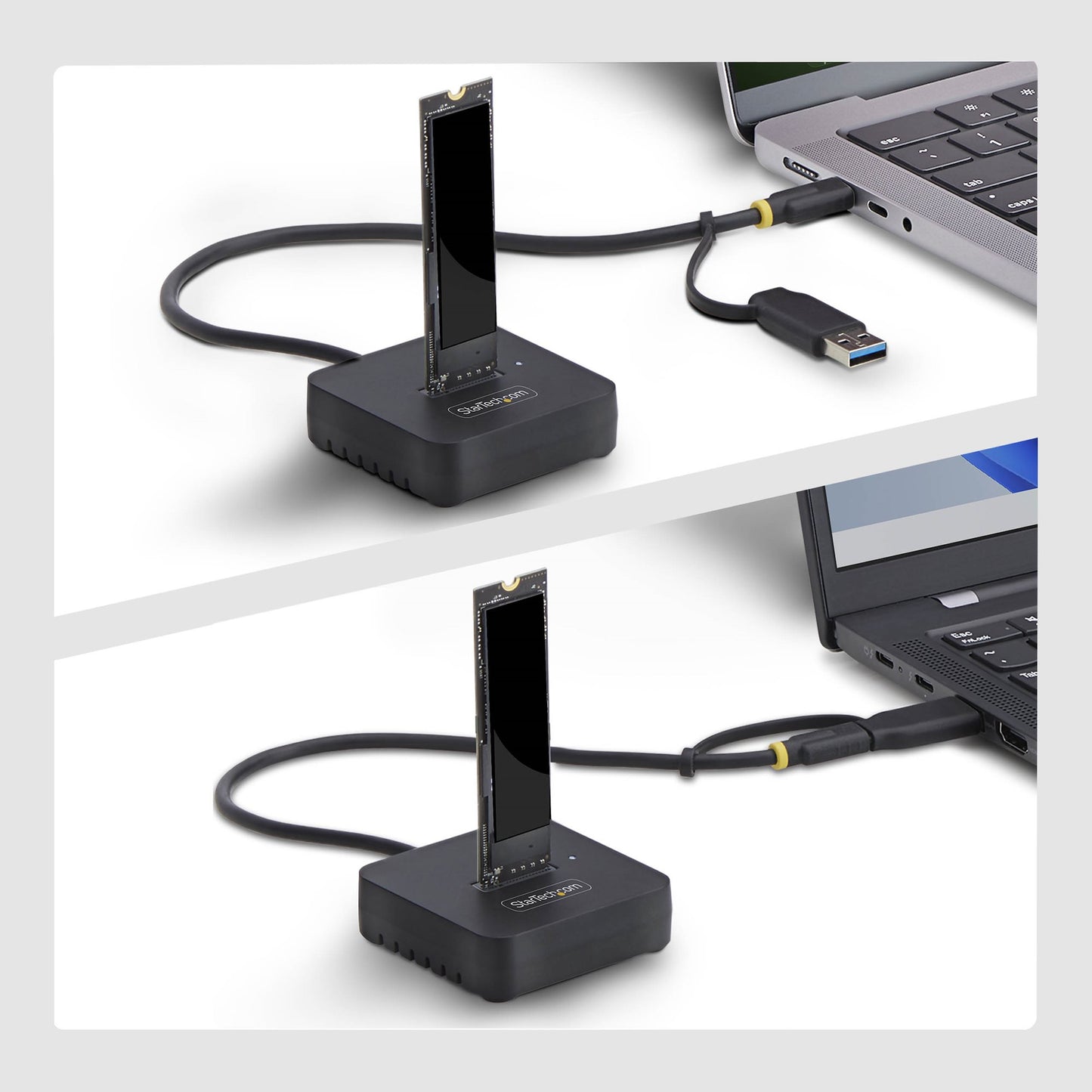 StarTech.com 1USB3-NVME-DOCK base de conexión para disco duro USB 3.2 Gen 2 (3.1 Gen 2) Type-C Negro